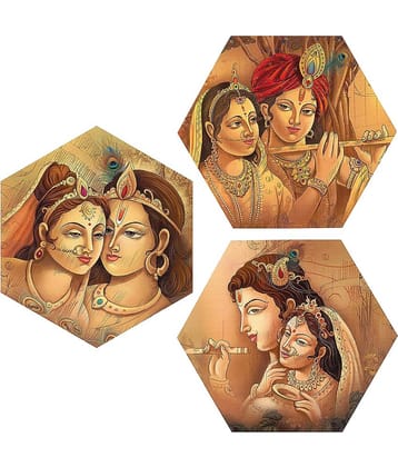 Indianara Hexagon Paintings MDF Painting Without Frame
