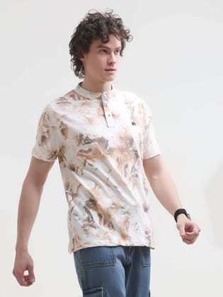 Caramel Splash Henley T-shirt-S