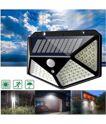 Saleh Automatic Wireless Motion Sensor Solar 100 LED Light Garden 1W Solar Outdoor Wall Light - Pack of 1