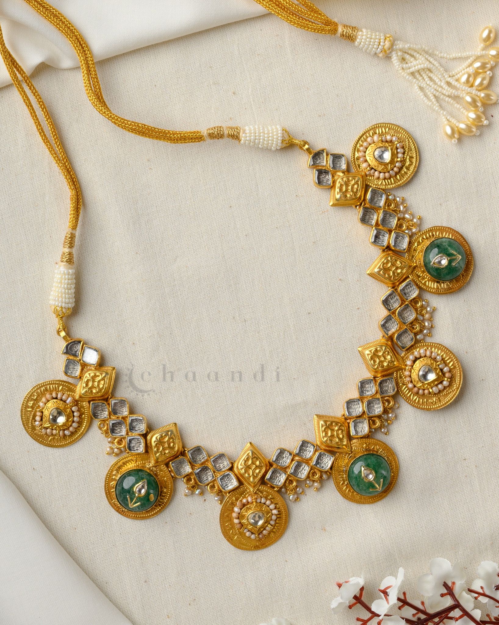 Gold Polish Silver Necklace CHN1729