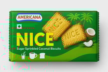 Americana NICE Sugar Sprinkled Coconut Biscuits  66g