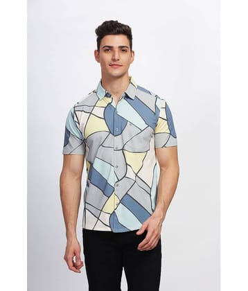 BULLMER Cotton Blend Regular Fit Printed Half Sleeves Men's Casual Shirt - Multi ( Pack of 1 )