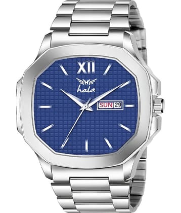 Hala Silver Stainless Steel Analog Men's Watch