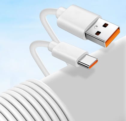 120W USB A to USB C HyperCharge Cable (6A) | Turbo Charge Support for Xiaomi, Poco, Redmi  Premium TPE & Zinc Alloy  480Mbps Data Sync – 1 M