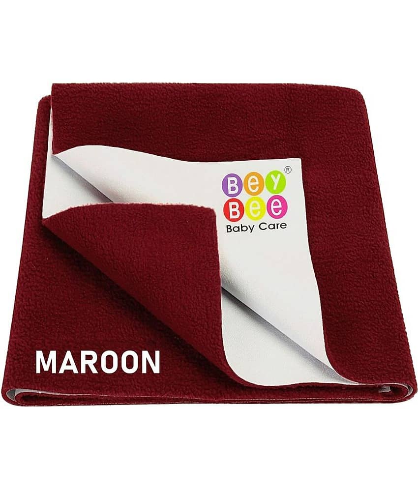 Beybee Maroon Laminated Bed Protector Sheet ( Pack of 2 )