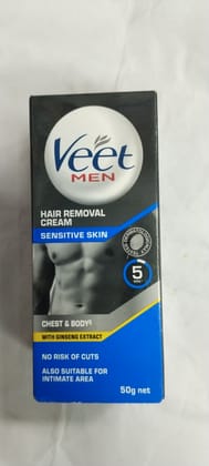 Veet Men Hair removal Cream Sensitive skin Chest & body 