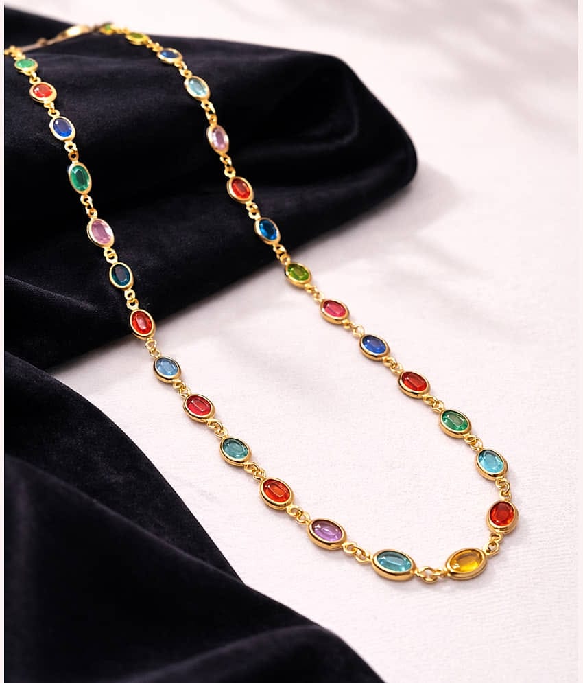 SHANKH-KRIVA Multi Color Metal Necklace ( Pack of 1 )