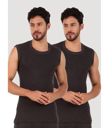 Inner Element Pack of 2 Cotton Blend Thermal Tops For Men's ( Grey )