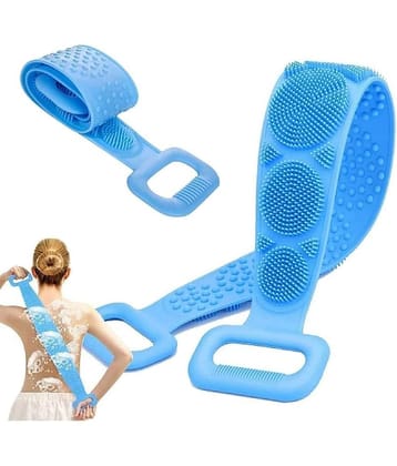 Silicone Body Back Scrubber Bath Brush Washer For Dead Skin Removal Men, Women Silicon belt for Bathroom Backside Cleaning