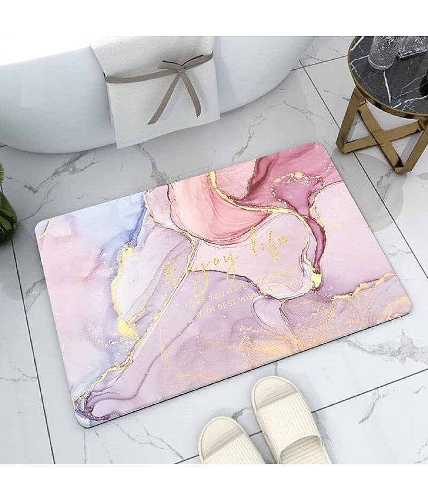 RAMDEV ENTEPRISE Microfibre Bath Mat 40x60 cm ( Pack of 1 ) - Multi