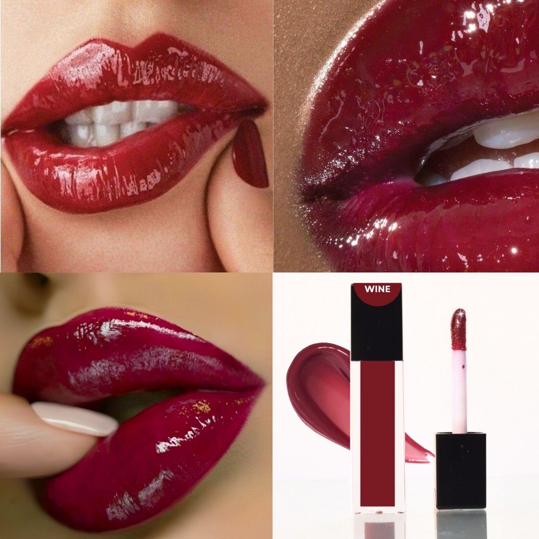 Wine Maroon Red Lip Gloss 