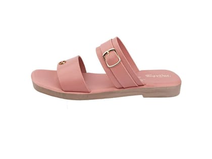VKC Debon DX35104 Peach Ladies Semi Covering  Synthetic Leather Sandal  - UK 5