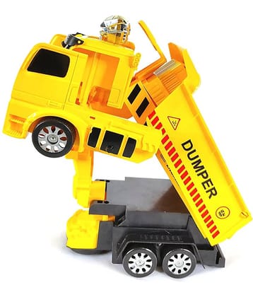 TOY DEKHO Transformers Engineering Form Deformation Robot Truck  JCB Robot 3MDL Dumper For Kids || Battery Operated For Boys Girls Age 3,4,5+ Years Children Robot Dumper Truck With Light and Music (Multicolor)