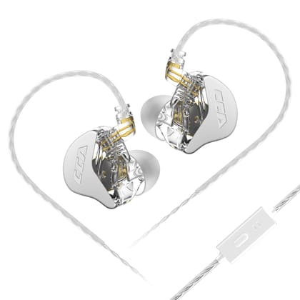 CCA CRA in Ear Earphone, Ultra-Thin Diaphragm Dynamic Driver IEM, Clear Sound & Deep Bass, Wired Earbuds with Mic and Tangle-Free Removable Cord CCA CRA in Ear Earphone, Ultra-Thin Diaphragm Dynamic Driver IEM, Clear Sound & Deep Bass, Wired Earbuds with