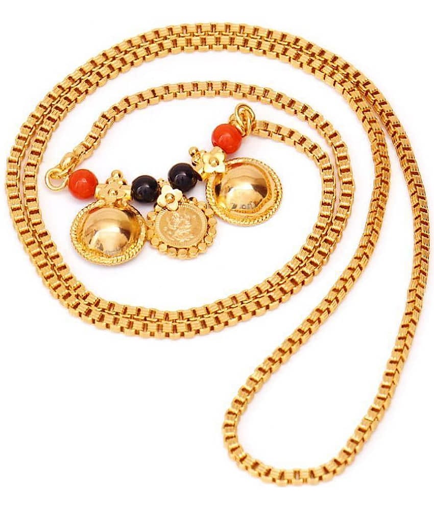 shankhraj mall Golden Mangalsutra ( Pack of 1 )