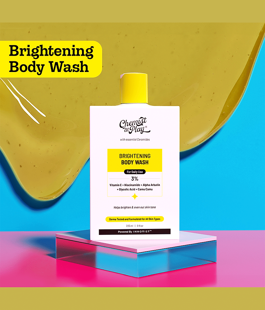 Chemist At Play Brightening Shower Gel Body Wash Helps Brighten & Even Out Skin Tone , 236ml (Pack of 1)