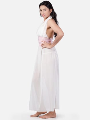 Hot Net Honeymoon White Babydoll Bikini Night Dress K2A