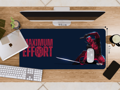 "MAXIMUM EFFORT- DEADPOOL" Gaming Mousepad- Elevate Your Gaming Experience-Extra Large (42CM X 90CM)