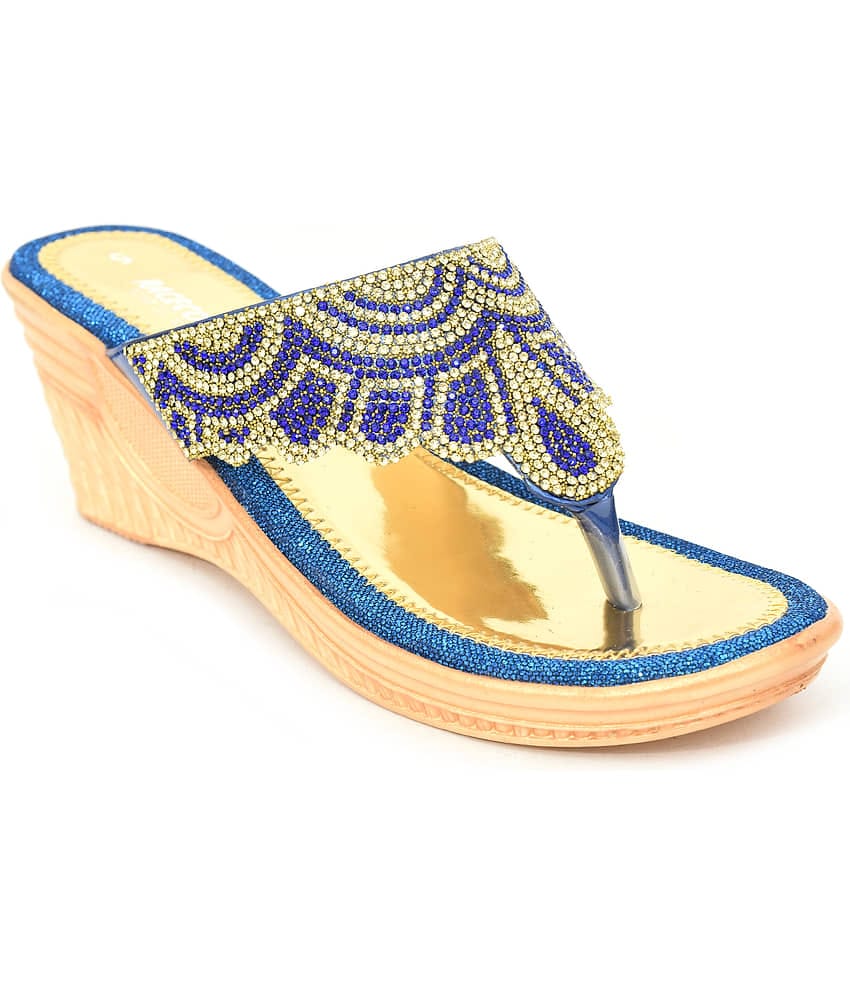 Racecourse - Blue Women's Slip On Heels