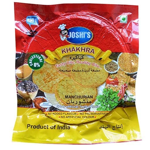 Joshi's Manchurian Khakhra (200g) | Crispy & Savory | Traditional Indian Snack