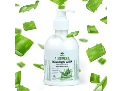 Aloevera Moisturizing Lotion with shea butter Vitamin E and coconut oil Paraben Free Sulphate free Mineral oil free for Face and Body 300ml