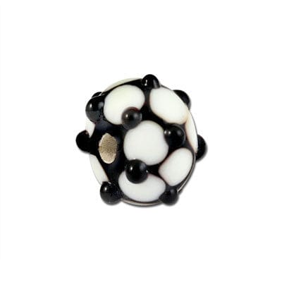 Beadwaala Handmade Fancy Lampwork Glass For Jewelry Making. (Roundel) SFL-397-Per Packet 25 Pcs / 10X18 MM