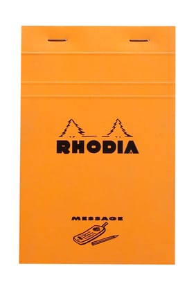 Rhodia Basics Orange Pre-Printed Message Notepad - No. 140 - 170 mm x 110 mm