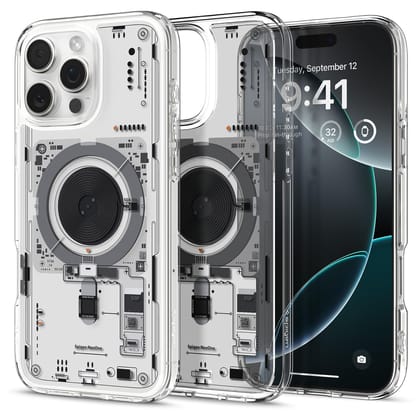 Spigen Ultra Hybrid MagFit Back Cover Case for iPhone 16 Pro Max, MagSafe Compatible, Air Cushion Technology - Polycarbonate + TPU | Neo One Spigen Ultra Hybrid MagFit Back Cover Case for iPhone 16 Pro Max, MagSafe Compatible, Air Cushion Technology - Po
