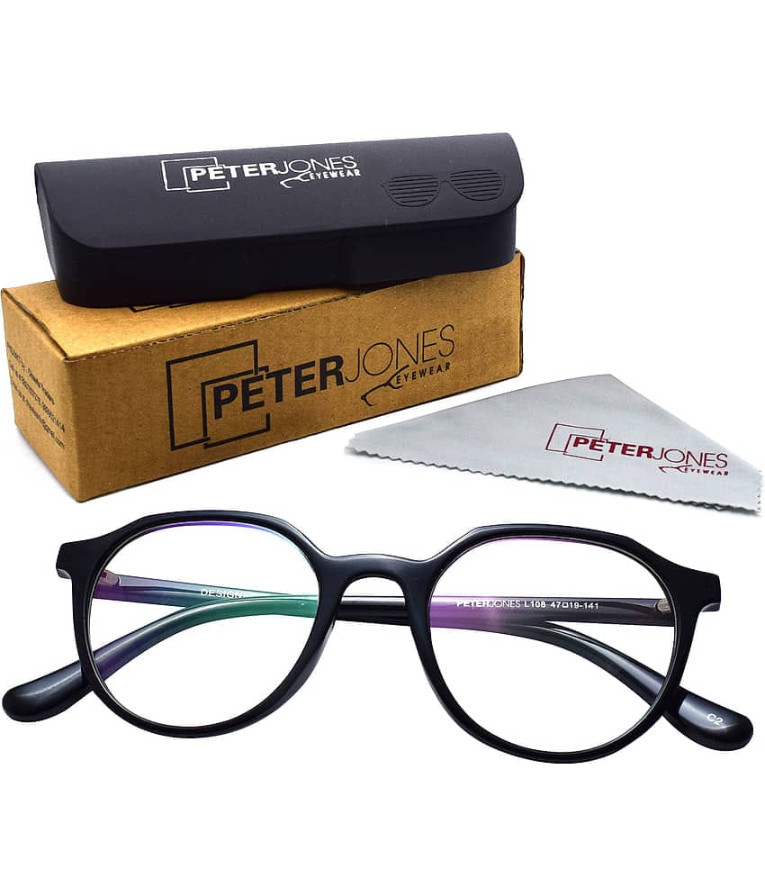 Peter Jones Black Round Eyeglass Frame ( Pack of 1 )