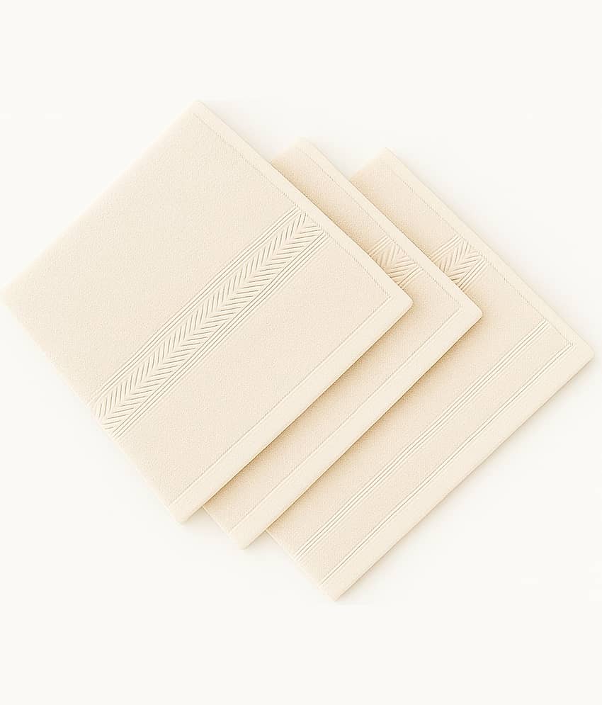 Dollar Cotton Solid Face Towel Below 300 GSM ( Pack of 3 ) - Beige