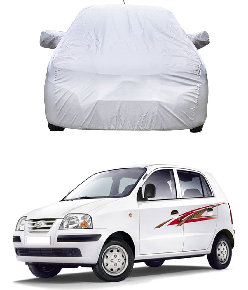 CARNEST Car Body Cover for Hyundai Santro Xing [2008-2015] With Mirror Pocket ( Pack of 1 ) , Silver