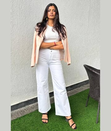 9x denims - White Denim Regular Fit Women's Jeans ( Pack of 1 )