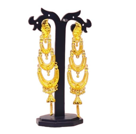 Attractive Sister 22K Gold Plated Multi Layer jhumka / 22K Indian Wedding/ Handcrafted jewelry