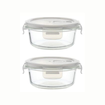 Femora Borosilicate Glass Microwave Safe Round Food Storage Container with Air Vent Lid (940 ml, Pack of 2), 1 Year Free Replacement Femora Borosilicate Glass Microwave Safe Round Food Storage Container with Air Vent Lid (940 ml, Pack of 2), 1 Year Free Replacement