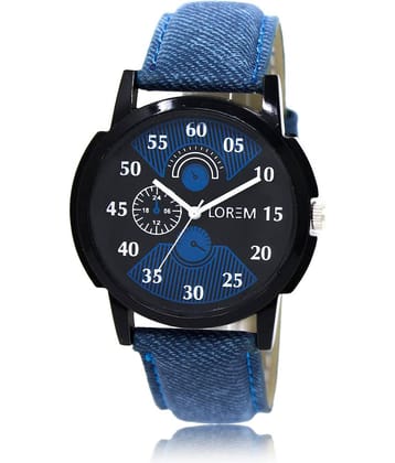 Lorem - Blue Leather Analog Men's Watch