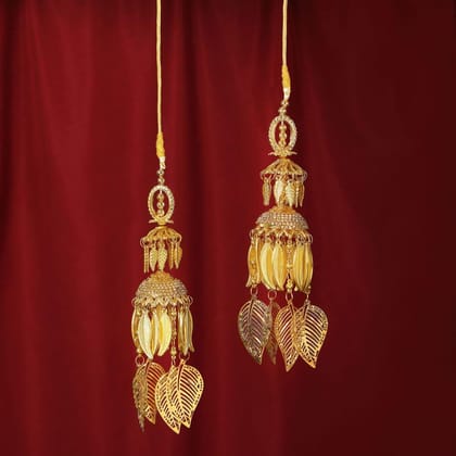 Women Set of 2 Gold-Plated  Beaded Kaleeras