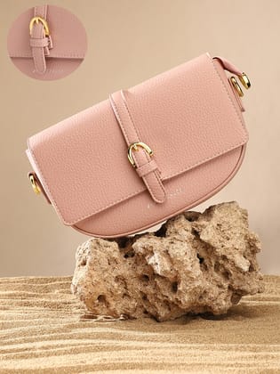 The Tang-Buckle Shoulder Bag - Nude Pink-Sling Bag
