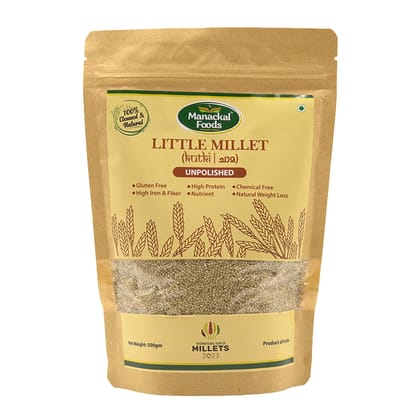Little Millet Whole Grain 500g | Natural & Unpolished Gluten-Free Superfood | High Fibre, Protein & Iron | Healthy Millet Rice Alternative
