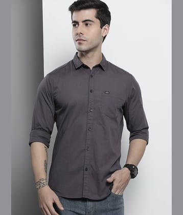 The Indian Garage Co Men Grey Comfort Regular Fit Cotton Casual Shirt