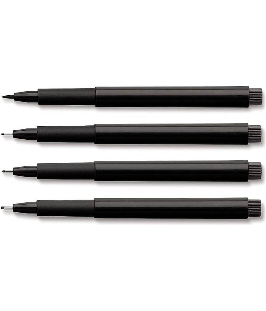 Faber-Castell Pitt Pen Set 4 Black (S,F,M,B)