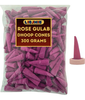 Libjhib Incense Dhoop Cone Rose 300 gm ( Pack of 1 )