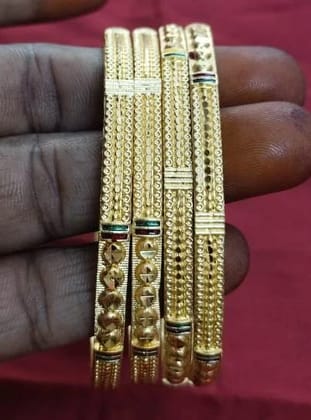 GoldPlated Bangles Set
