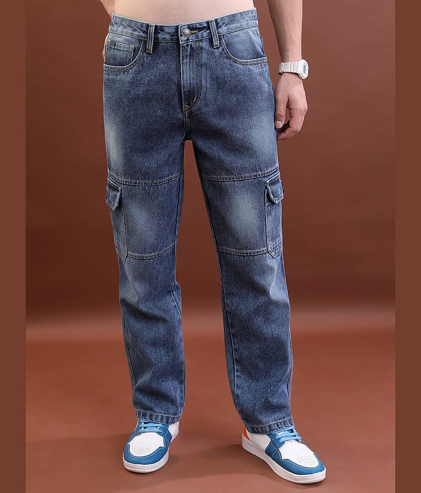 Highlander Straight Solid Men's Jeans - Blue ( Pack of 1 )