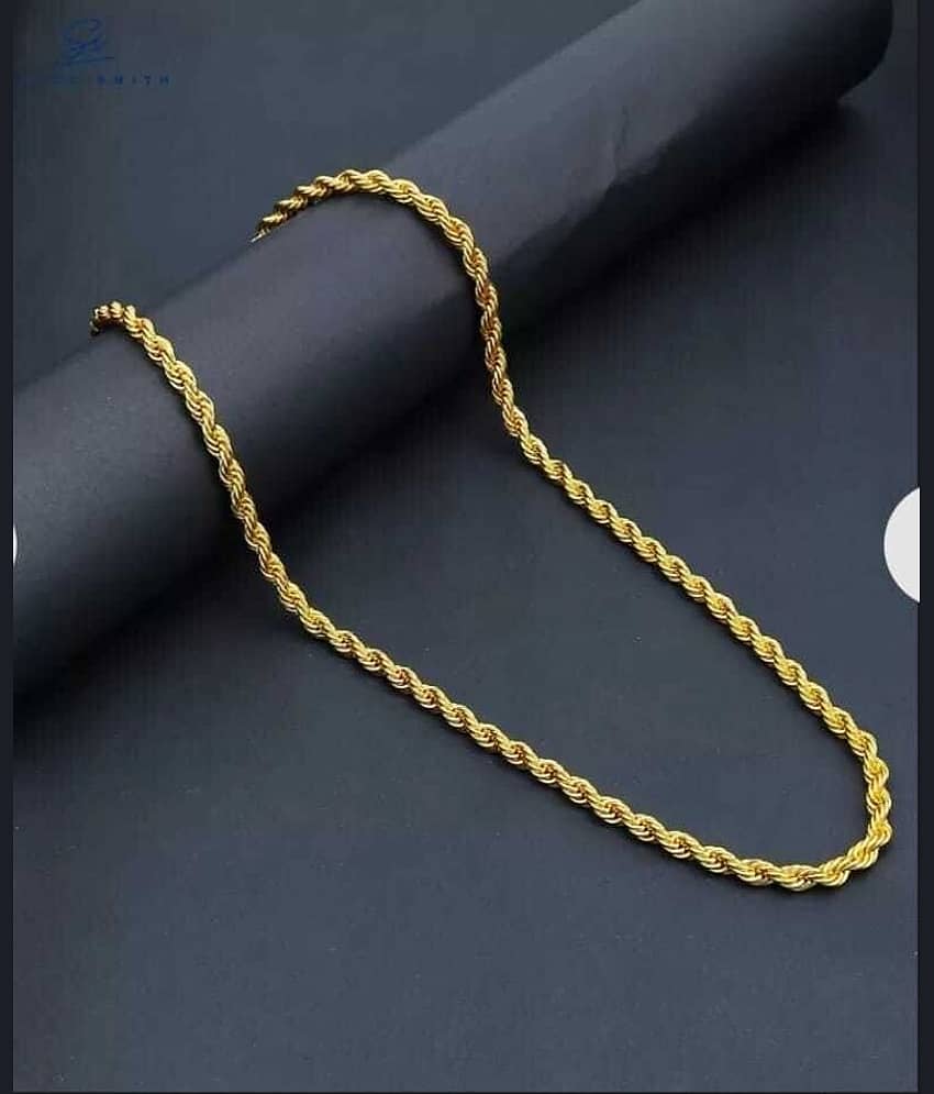 Green Spritual Gold Plated Chain ( Set of 1 )