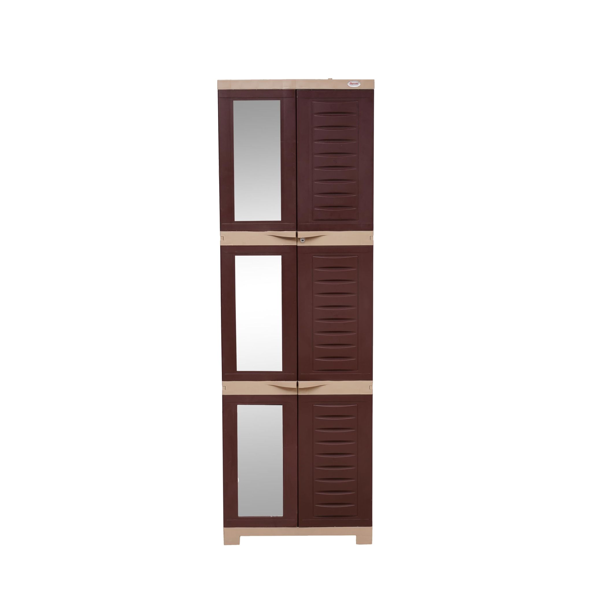 Supreme Furniture Fusion 3-Left FM Front Medium Placed Glass in Left Side almirah/Living Room/Office.Made up 100% Virgin Plastic which Makes it Stronger,rustproof,wear-Resistant.(DIY)