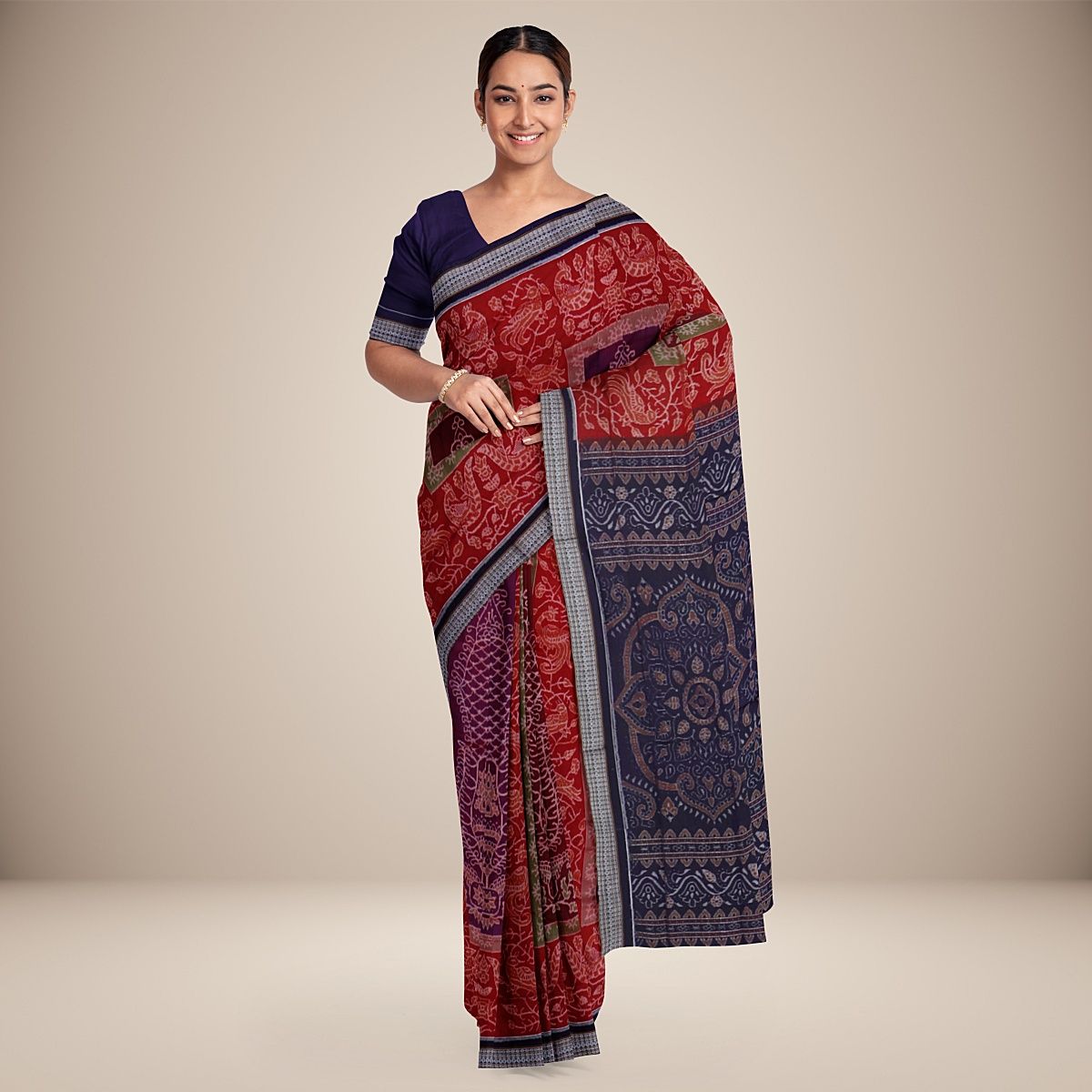 Handwoven Sambalpuri Cotton Saree
