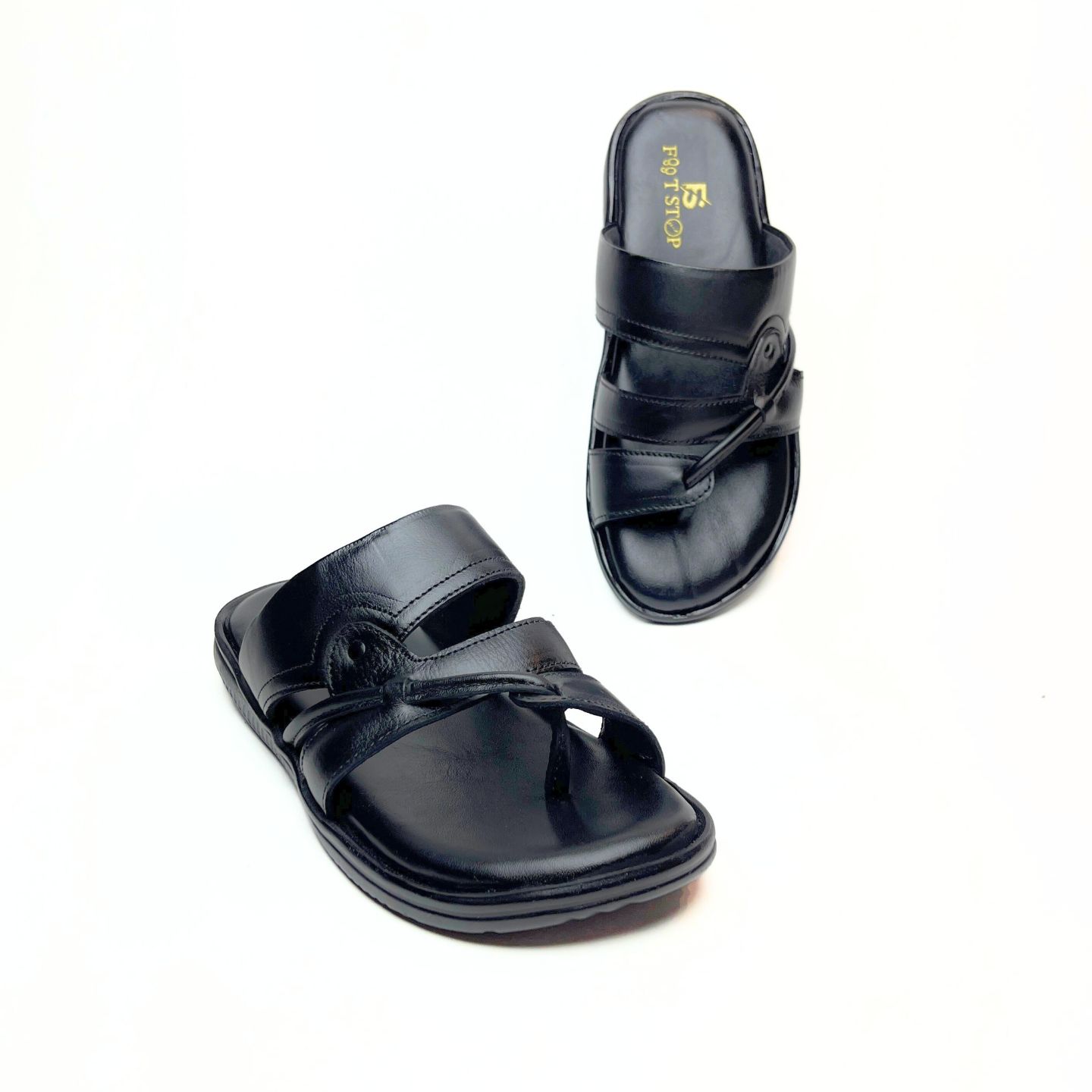 Crusader Leather Slippers-6