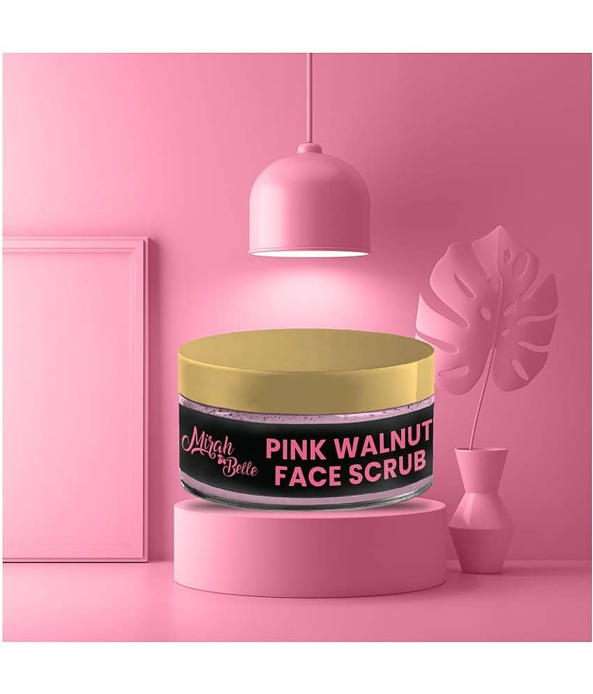 Mirah Belle Organic- Pink Walnut Face Scrub Exofiation & Dead Skin Skin Removal Facial Scrub 50 gm