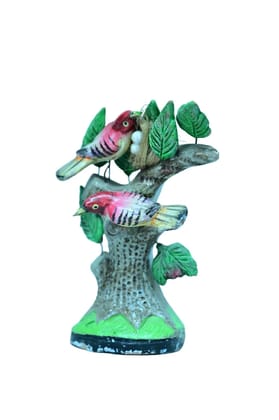 Handcrafted Clay Birds Set of 3 Home Decor Figurines