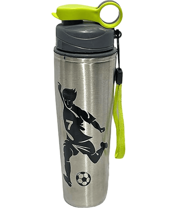 Dynore Stainless Steel 600 ml of Sports Sipper Bottle Silver Stainless Steel Water Bottle 600 mL ( Set of 1 )